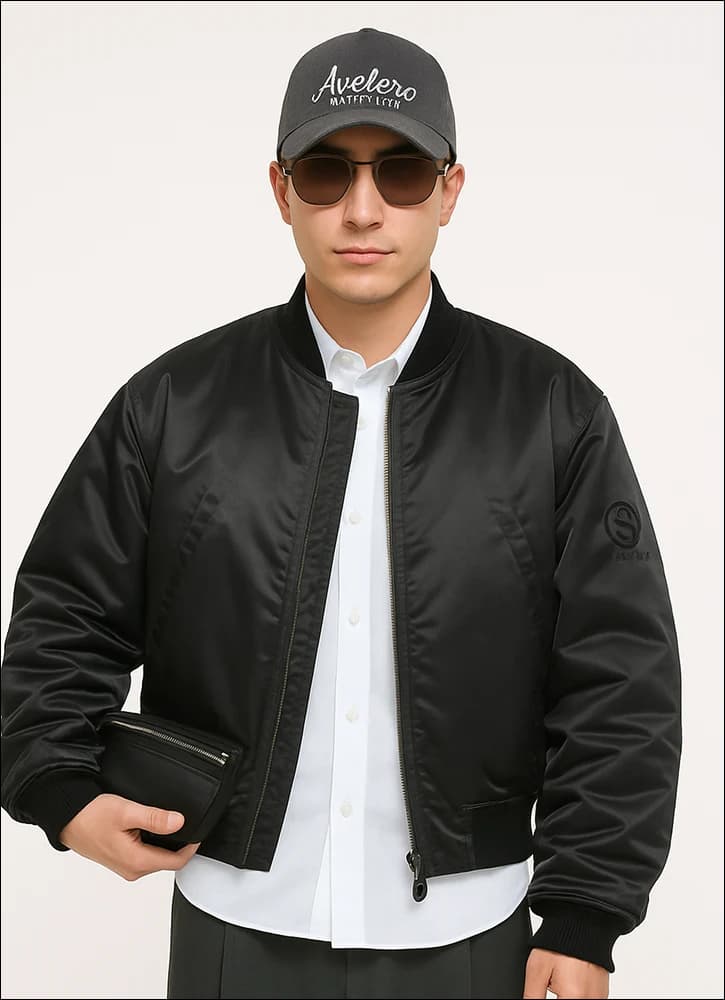 BOMBER BLACK JACKET